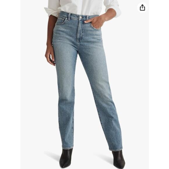 Madewell Women's The Perfect Vintage Straight Denim Jeans Size 24 Rondell NWOT - Picture 1 of 9